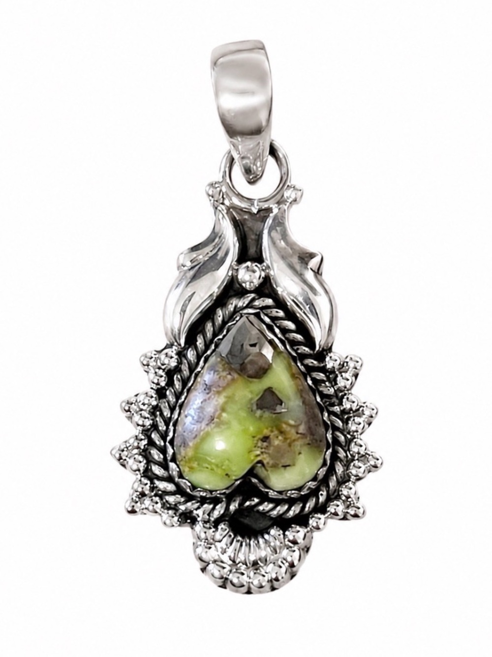 Southwestern Palomino turquoise Sterling Silver 925 Handmade Pendant